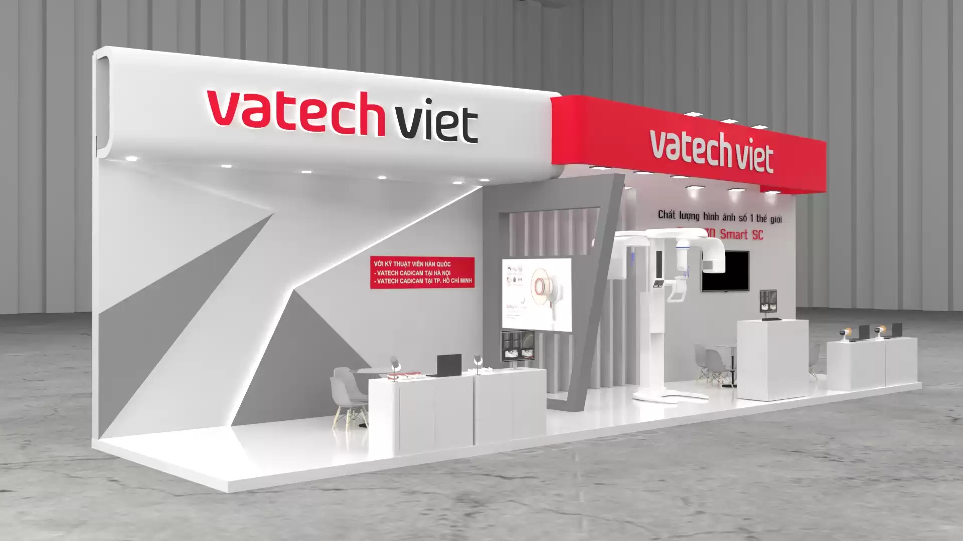 Thiết Kế Và Thi Công Gian Hàng Vatech Việt | Tại Triển Lãm Videc