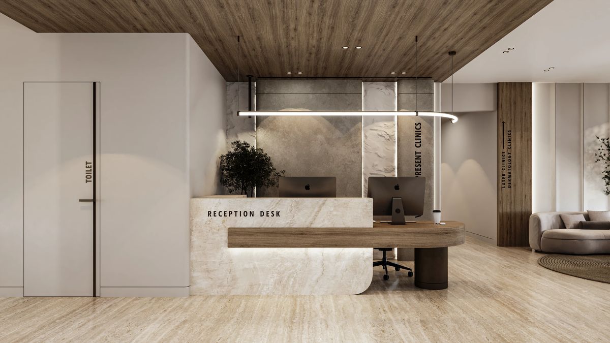 Quầy lễ tân và khu vực tiếp đón